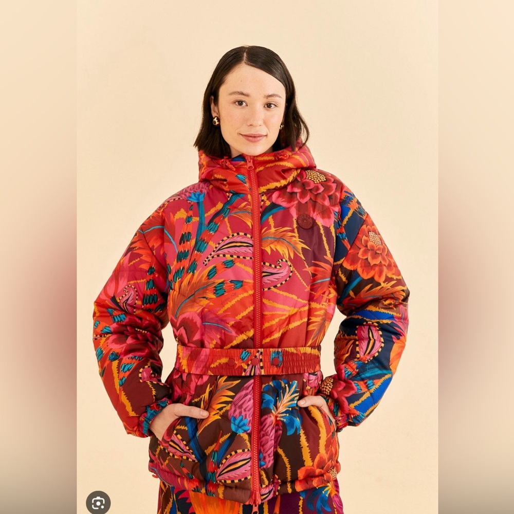 Vintage Wave Reversible Puffer Jacket farm Rio